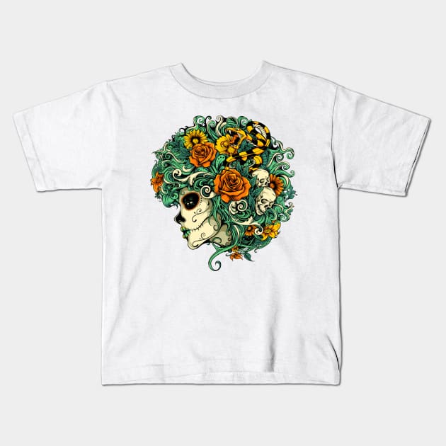 Muerte Madness Kids T-Shirt by RofX Project